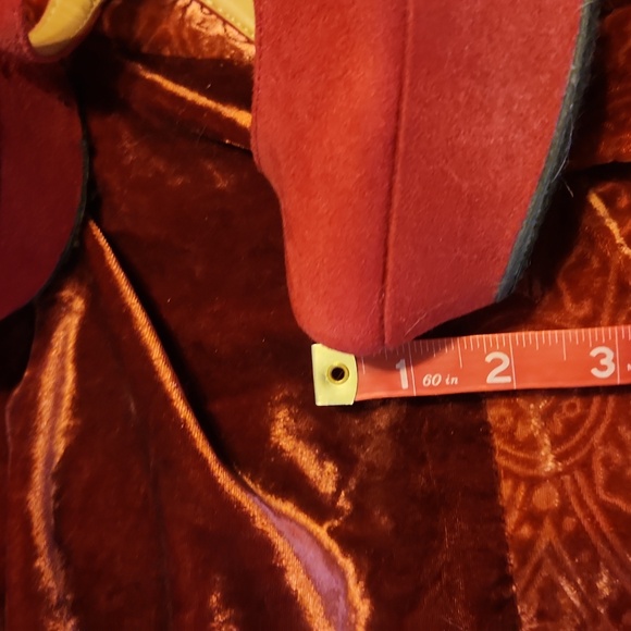 Red suede platform wedge - Picture 3 of 3